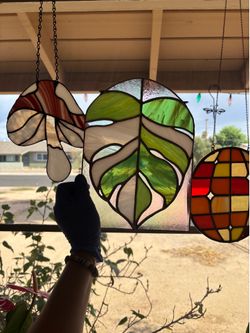 Stained glass Monstera.