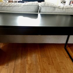 Ikea Two Drawer Micke Desk In Black/ Brown, 