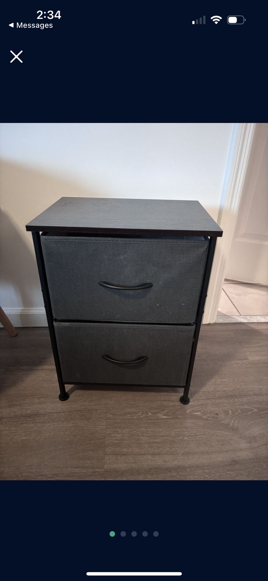 Small Black Drawer Table 