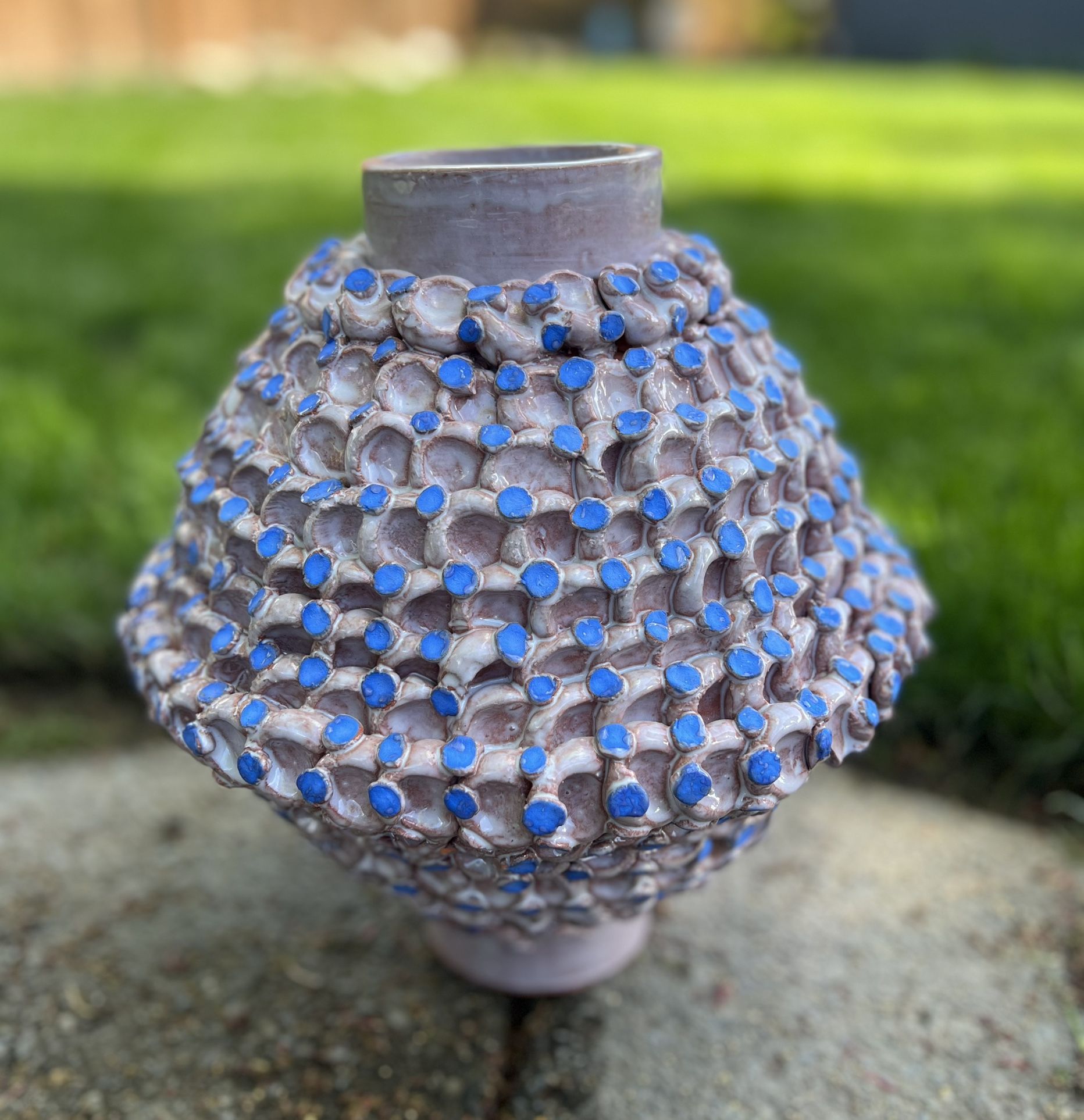 BZippy & Co Bari Ziperstein Large Terracotta Dot Vase