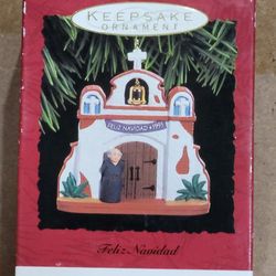 Hallmark 1993 Handcrafted And Brass Feliz Navidad Keepsake Ornament