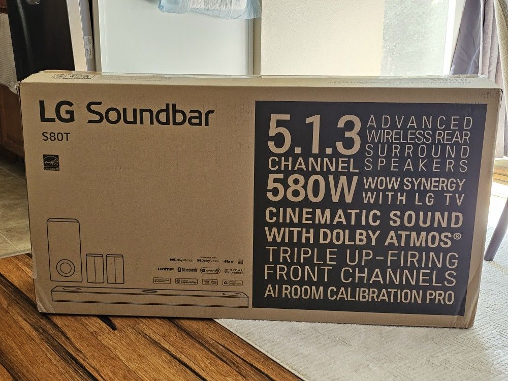 LG 5.1.3-Channel S80TR Home Theater Soundbar w/ Wireless Subwoofer & Speakers