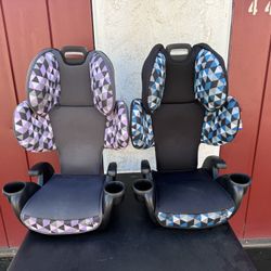 Evenflow Convertible Kids Car Booster Seats With Base & Detachable Back/Headrest