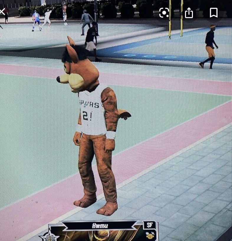 NBA 2k20 mascot glitched account with tons of clothes