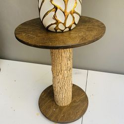 Small Wooden Accent Table 2 Ft Tall 16”wide 