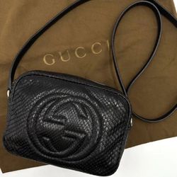 Gucci python Disco bag black leather Crossbody