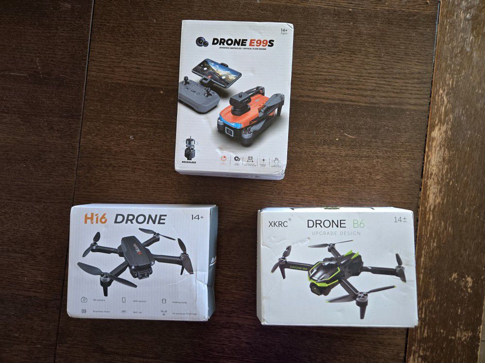3 brand new Camera Drones , Brushless Motors NICE