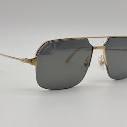 SANTOS DE CARTIER AVIATOR RECTANGLE SUNGLASSES CT0230S NEW 100% GENUINE ~$1480