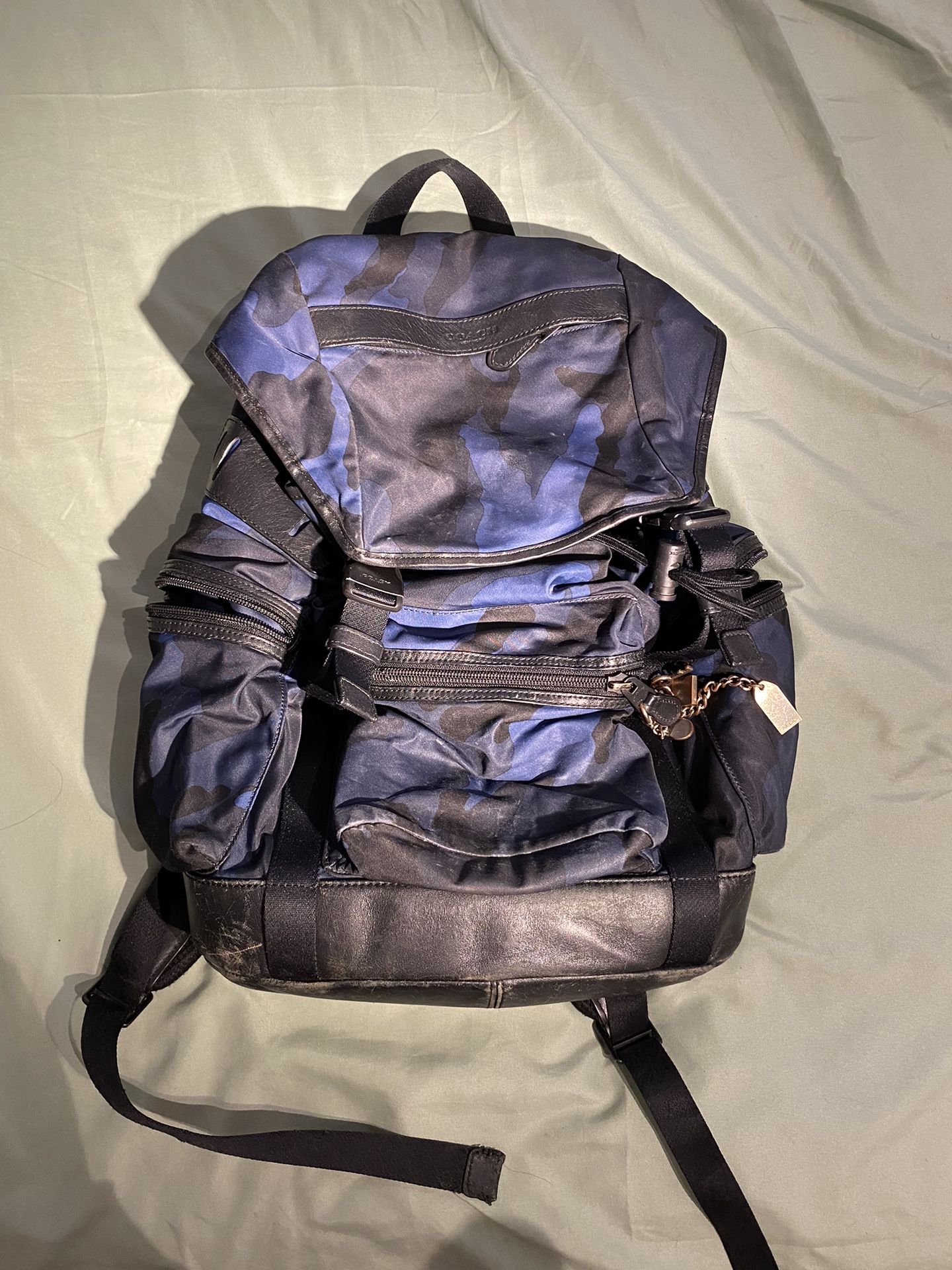 Blue Camo Coach School Bag 