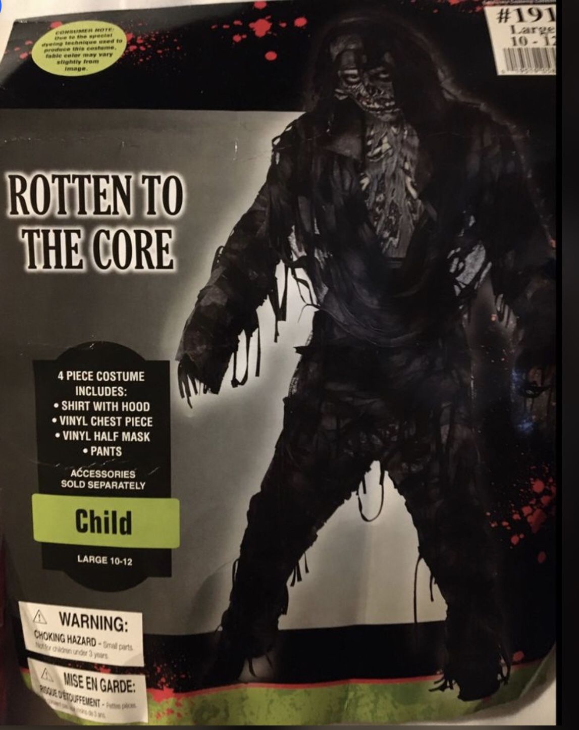 CHILD’S “ROTTEN TO THE CORE” HALLOWEEN COSTUME