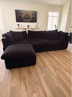 Sectional with ottoman
