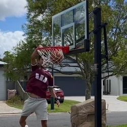 Lifetime 54 inch in ground basketball hoop adjustable basketball court