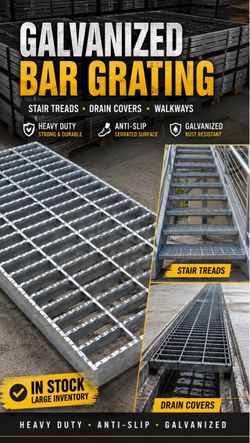 Galvanized Steel Bar Grating | Stair Treads & Drain Covers