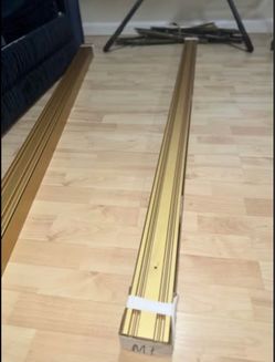 Brand New 73” Matte Gold Aluminum Sliding Closet Door Track Set