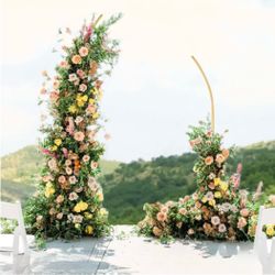 Set of 2 hook arch backdrop - gold