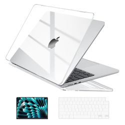 EooCoo Case Compatible with MacBook Air 15 inch M4 2025 2024 2023 Release A3241 M3 A3114 M2 A2941 Liquid Retina Display, Plastic Hard Shell Case + Key