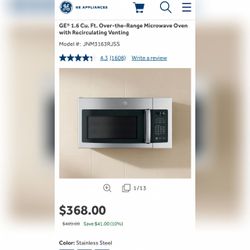 GE JNM3163RJSS Over-the-Range Microwave, New, Electric Convection - New - Pflugerville, TX