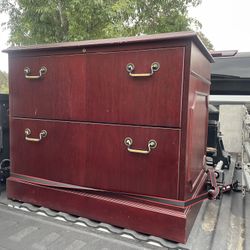 Solid Wood File Cabinet 
