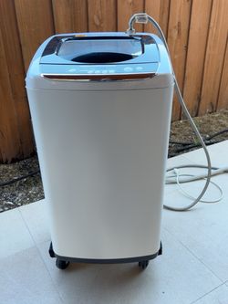 Portable Top Load Washing Machine with Casters