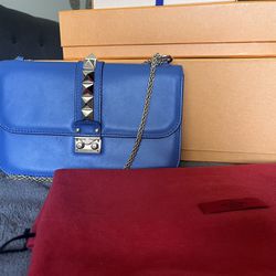 New Condition Valentino Garavani Blue Shoulder Bag