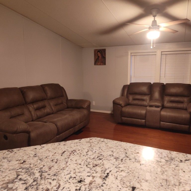 Reclining Couch And Love Set