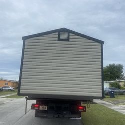 Shed Relocated ,,, Movemo Casita De Patio Container Rv Crane 