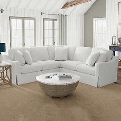 Slipcover Sectional White (NEW In A Box)