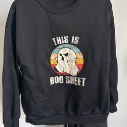 Ladies size, large fun Halloween sweatshirt