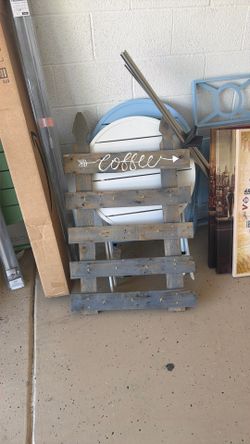 Coffee Wood Hooks Cups Wall Display