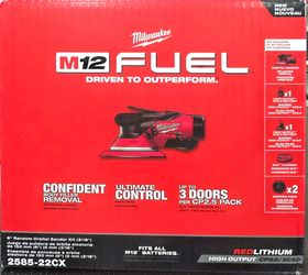 Milwaukee m12 fuel 6" orbital sander kit