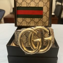 Designer Wallet And Matching Belt Size “38”-“40” Waist