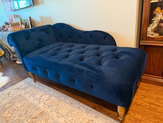 Blue chaise sofa