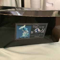 Hand Blown Glass Ornament Dolphins