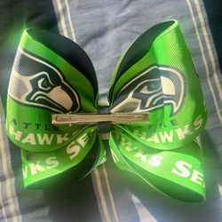 Seahawks Hair Bow Clip 