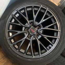 Subaru Black STI Rims And Tires