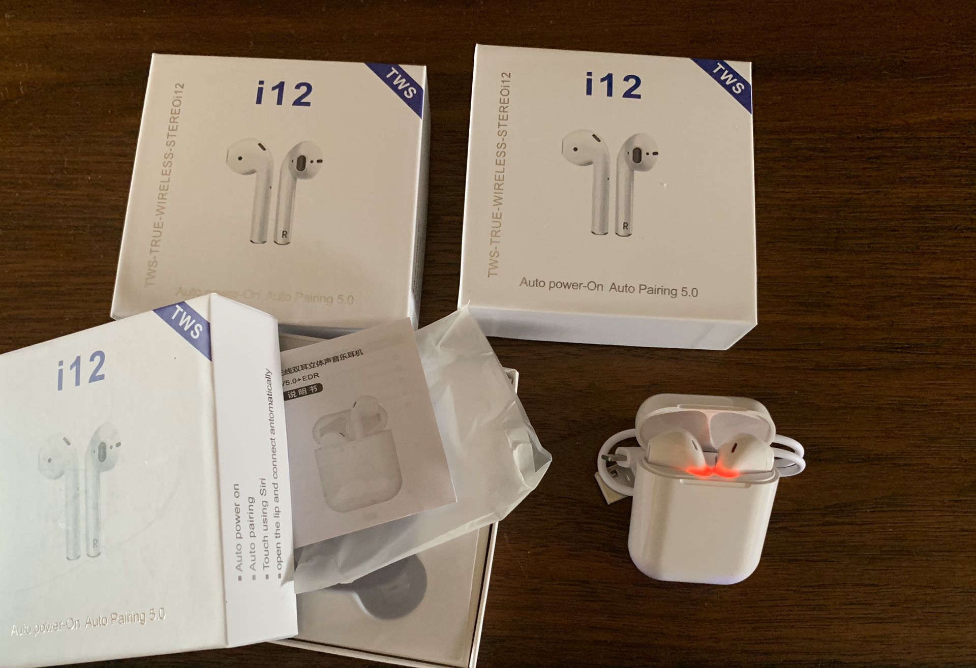 i12 TWS Airpods Style Earbuds Bluetooth 5.0 Wireless Headphones Earphones White