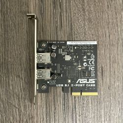 ASUS USB 3.1 2-Port Card (Type-A) PCI-E X4 Expansion Z170 Z270 Z370 Z390 X99