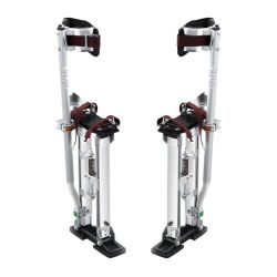827# Drywall Stilts, 18''-30'' Adjustable Aluminum Tool Stilts with Protective Knee Pads, Durable and Non-slip Work Stilts for Sheetrock Painting, Wal