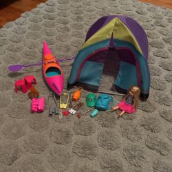 Barbie Tent + Kayak Set