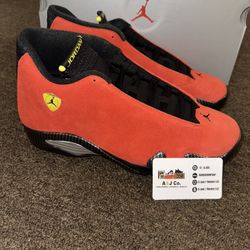 Men Air Jordan 14 Retro- 'Ferrari'- Challenge Red- 2025- Size 11.5- New IN HAND