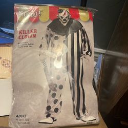Adult killer clown costume Halloween