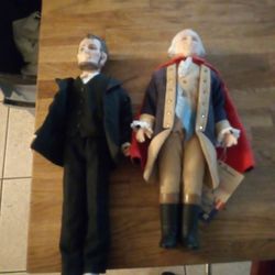 Presidents Lincoln And Washington1983 -16" Dolls