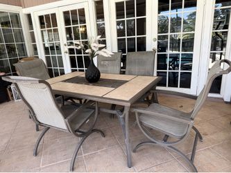 Outdoor Dining with Five Chairs