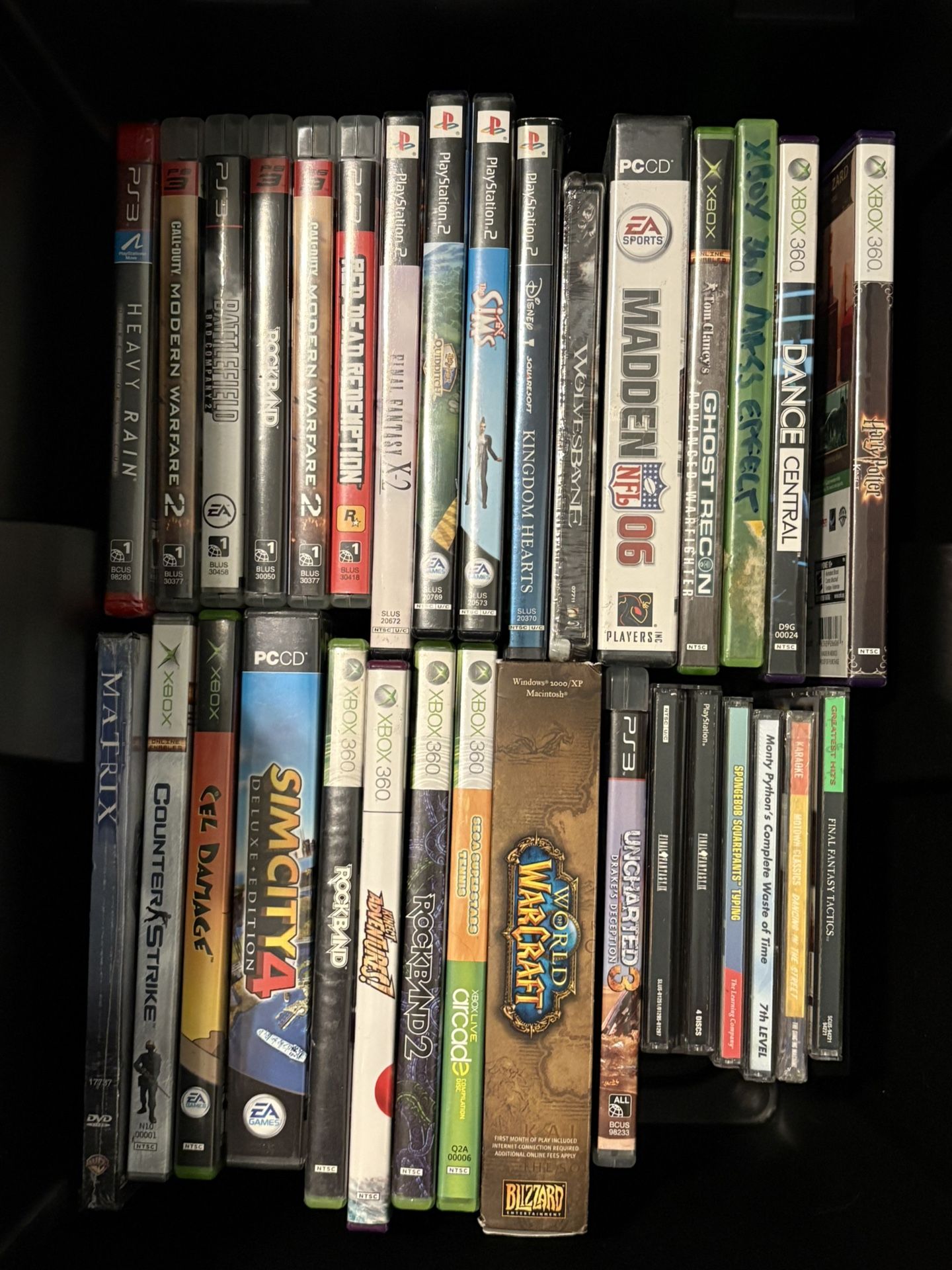 Video Game Lot - PlayStation 1-3, Xbox, Pc Games, 1 Game Cube