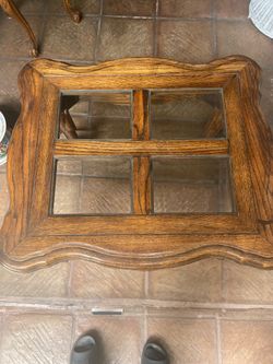 Wood end table
