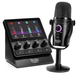 NEW! Hercules Stream Starter Kit Stream 100 And Hub-600 USB Microphone!