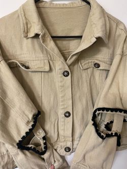 Women’s AHY Studio 14 Denim Jacket with Black Lace Trim
