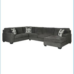 Grey Sectional Couch Set 