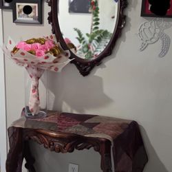 Console Table with Mirror