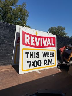 Antique revival wooden sign